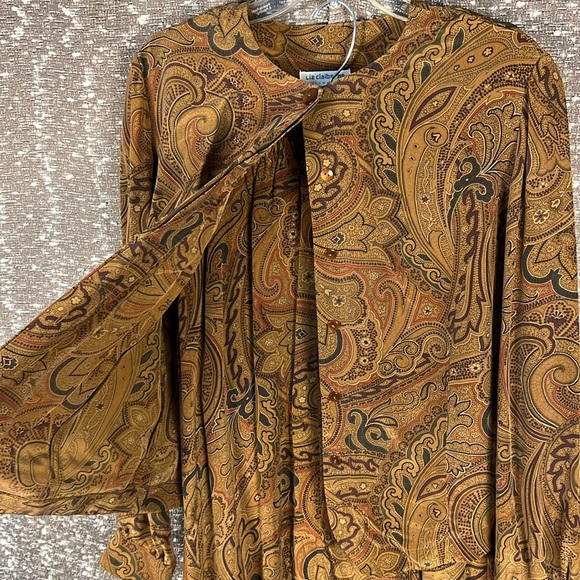 Liz Claiborne 2 Piece Skirt Set‎ Paisley Brown - Picture 5 of 9